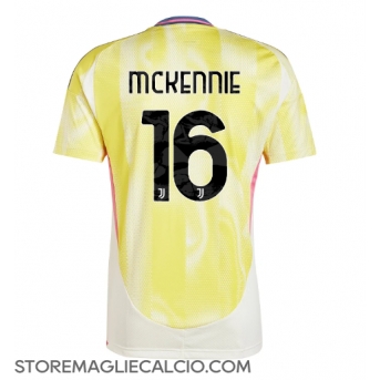 Juventus Weston McKennie #16 Maglia Gara Trasferta Repliche 2024-25 Maniche Corte